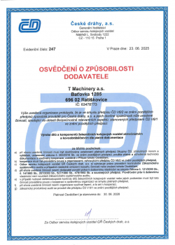 Osvědčení o způsobilosti  dodavatele | Certifikáty